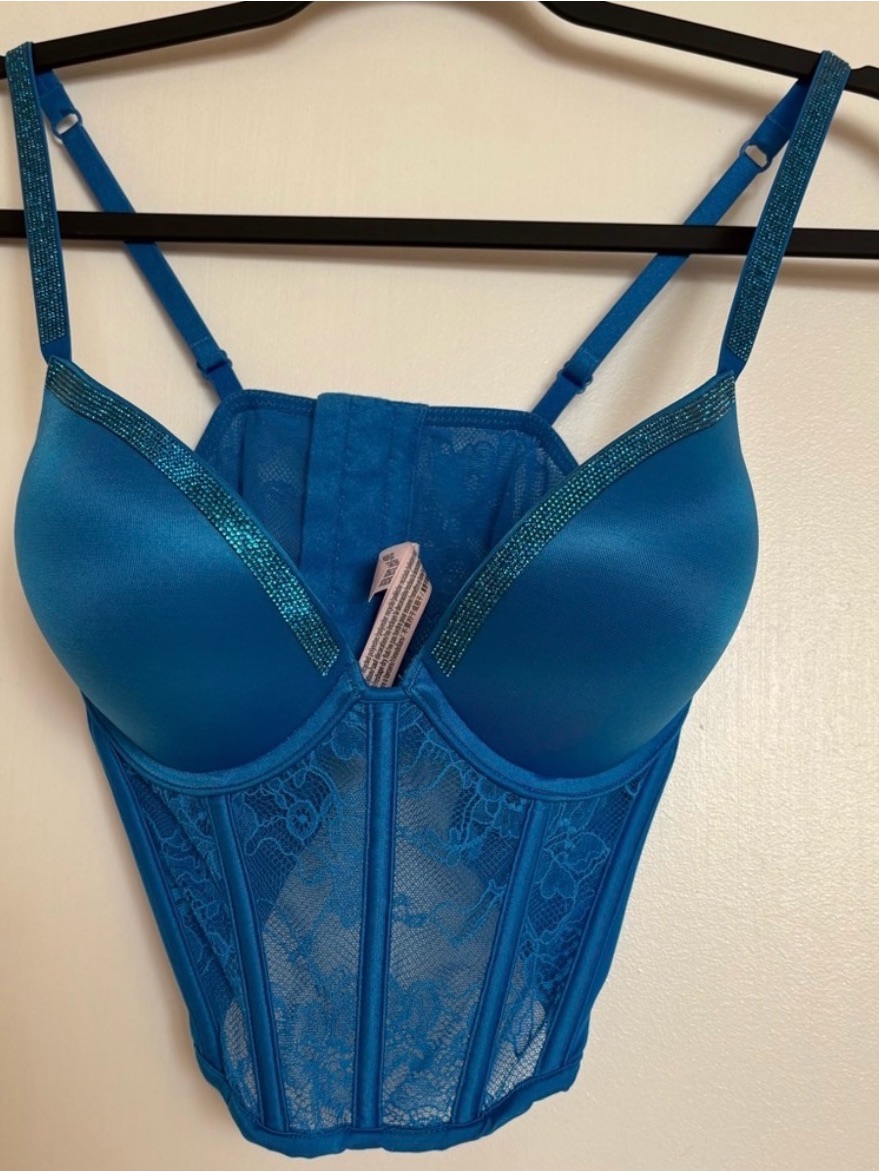 Victoria's Secret Vibrant Blue Lace Bustier